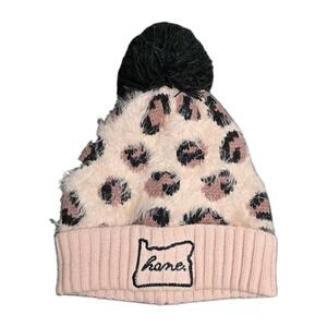Home Free YOUTH Pink Cheetah Oregon Beanie Hat